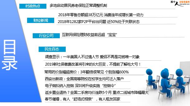 每日新闻速递保险公司2019年2月15日早会用.